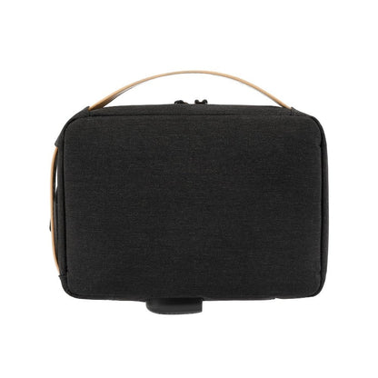 POSO, Travel Business Handbag, Cable Organizer Hard Disk Case Electronic Accessories Digital Storage Bag Water Resistant With USB Charging Port, Dark Grey