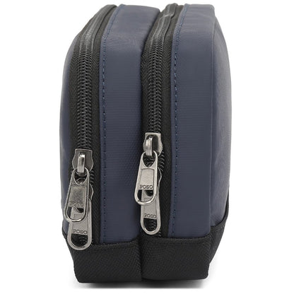 POSO, Travel Pouch Toiletry Bag, Business Handbag Water Resistant Shaving Items For Men Bag, Makeup Accessories For Women Bag With USB Charging Port, Navy