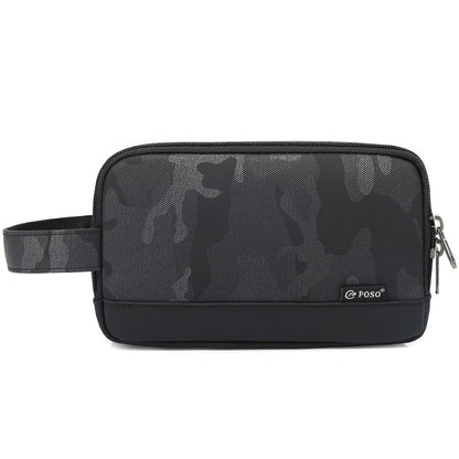 POSO, Travel Pouch Toiletry Bag, Business Handbag Water Resistant Shaving Items For Men Bag, Makeup Accessories For Women Bag With USB Charging Port, Camo