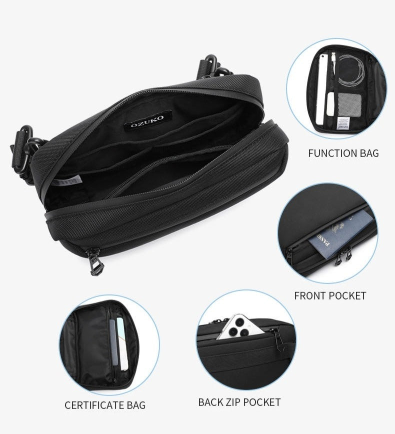 Poso, Waist Bag sling Bag Travel Pouch with Adjustable Strap