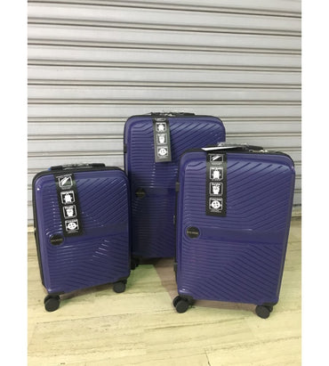 Premier, Lightness Comfort Expandable Travel Suitcase Bags Hardside 4 Wheels Luggage 3-Piece Set, Navy