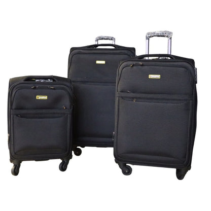President, Travel Suitcase Soft Cover 4 Wheels Luggage Set Of 3 Bag, Available in Different Colors