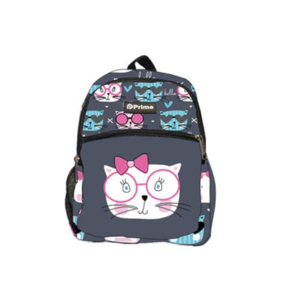 Primebag, Waterproof Backpack, Cartoon Animal Schoolbag For Kids, Lunch Box Carry Bag, Cat