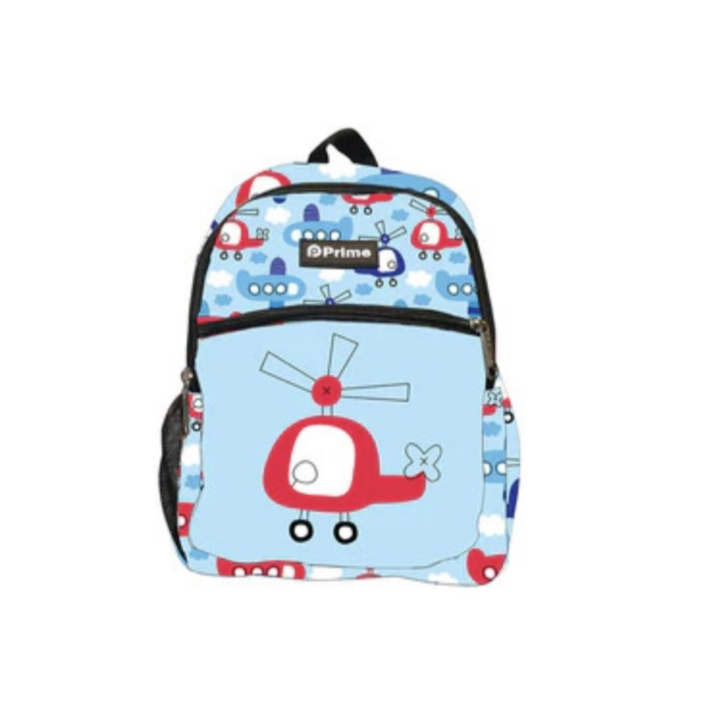 Primebag, Waterproof Backpack, Cartoon Animal Schoolbag For Kids, Lunch Box Carry Bag, Helicopter