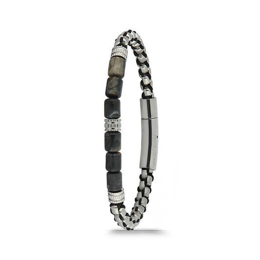 Polo Exchange, Men Stainless Steel Beads Bracelet