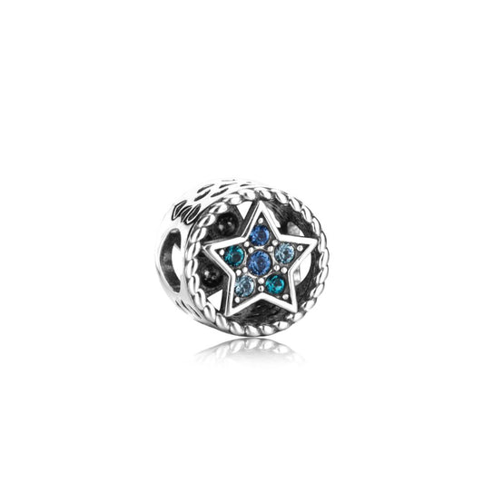 Polo Exchange, Woman Jewelries, Sterling Silver & Swarovski Crystal Star Ball Charm