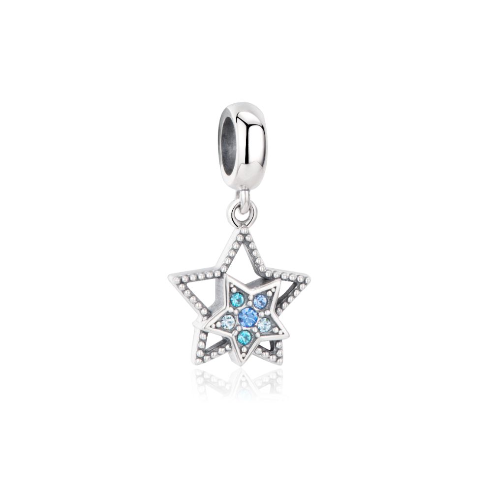 Polo Exchange, Woman Jewelries, Sterling Silver & Swarovski Crystal Star Charm