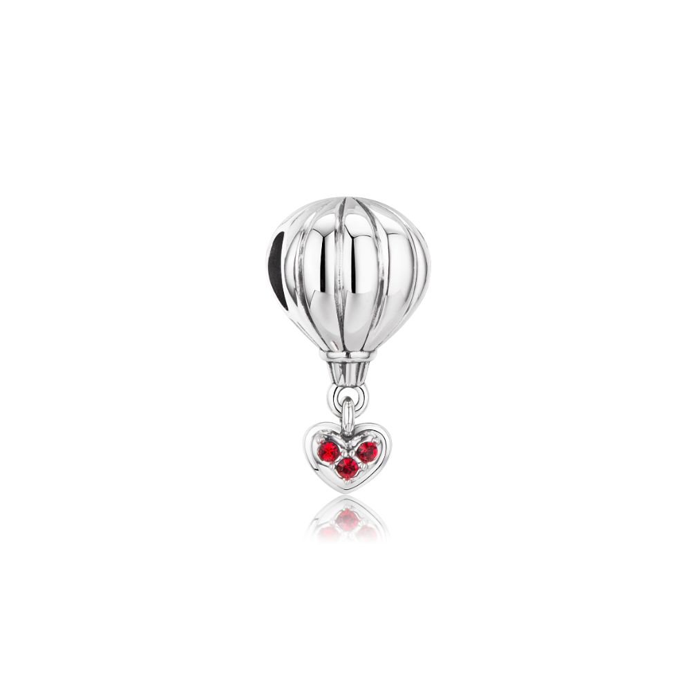 Polo Exchange, Woman Jewelries, Sterling Silver & Swarovski Crystal Parachute Charm