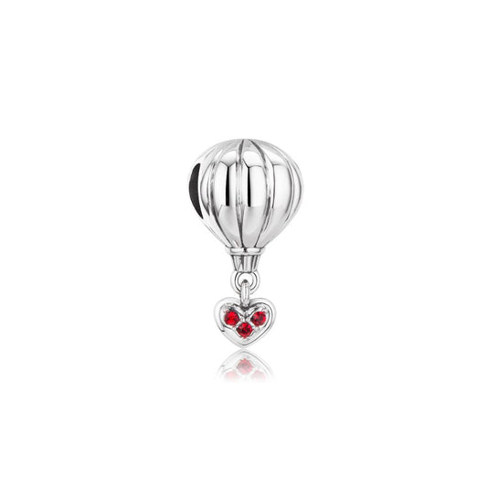 Polo Exchange, Woman Jewelries, Sterling Silver & Swarovski Crystal Parachute Charm