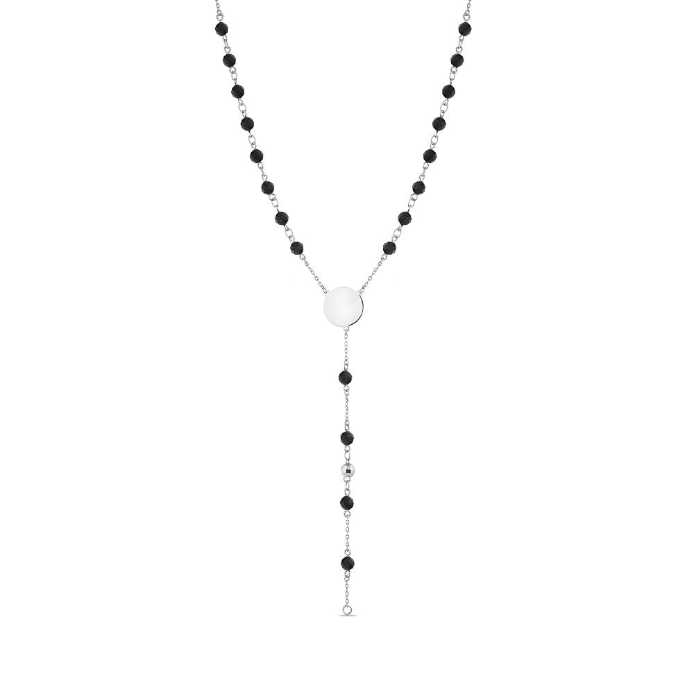 Polo Exchange, Man Jewelries, Sterling Silver Rosary Necklace 5 Mm Gem Stones, 65 Cm Long