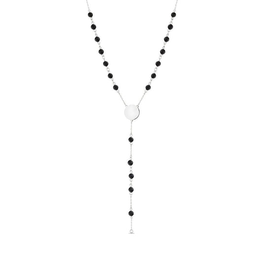 Polo Exchange, Man Jewelries, Sterling Silver Rosary Necklace 6 Mm Gem Stones, 65 Cm Long