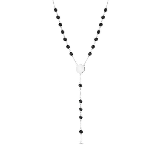Polo Exchange, Man Jewelries, Sterling Silver Rosary Necklace 5 Mm Gem Stones, 65 Cm Long