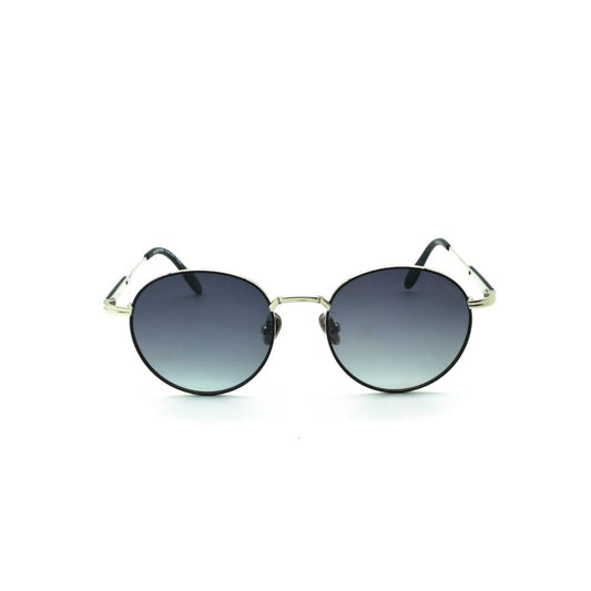 Polo Exchange, Unisex Sunglasses, Black Lenses, Blacl Frame, Black Silver Temple.