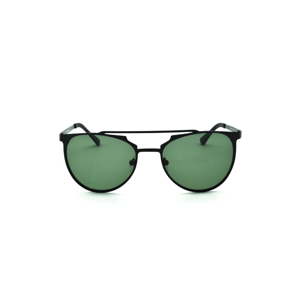 Polo Exchange, Unisex Sunglasses, Green Lenses, Black Frame, Black Temple.