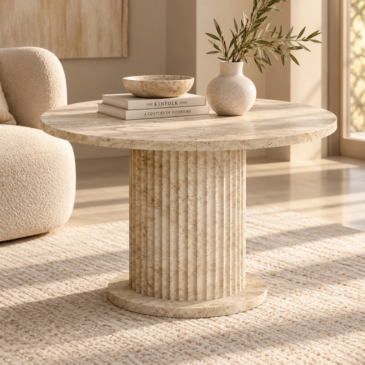 Aurelia Fluted Stone Side Table | BS-202