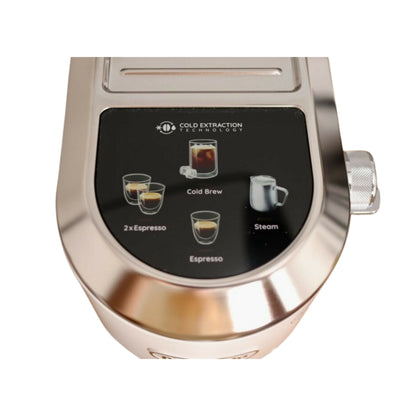 De’Longhi, Dedica Duo Cold Brew Espresso Machine with Milk Frother, 15 Bar Pressure, Original Italian Barista Style Coffee Maker, Make Espresso, Latte, Cappuccino & Ice Coffee, White, EC890WH