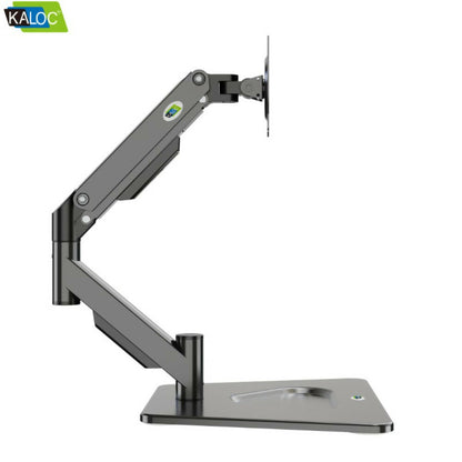 KALOC Premium Adjustable Single Monitor Arm with Gas Spring, Cable Management & Dual Mounting Options for 17-32 Inch Screens