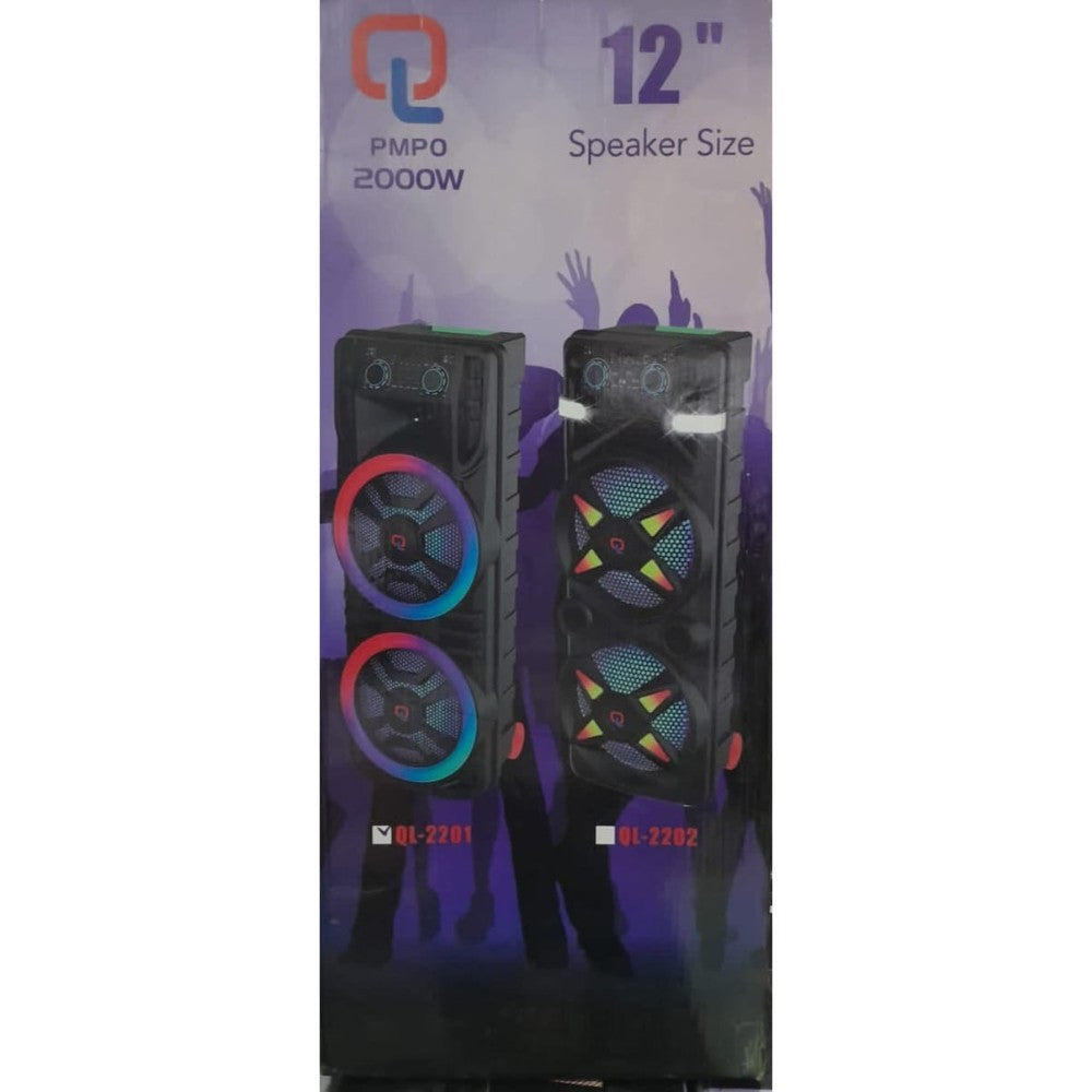 Speaker 12' BT Version :5.0,Power:60W,DUal Micro One Wireless & One Wired,Remote