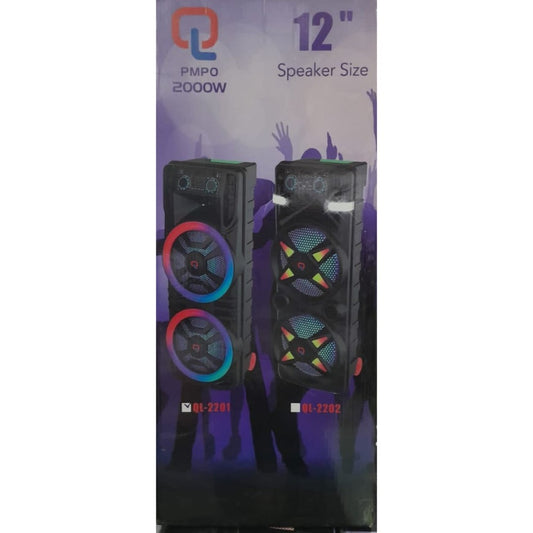 Speaker 12' BT Version :5.0,Power:60W,DUal Micro One Wireless & One Wired,Remote