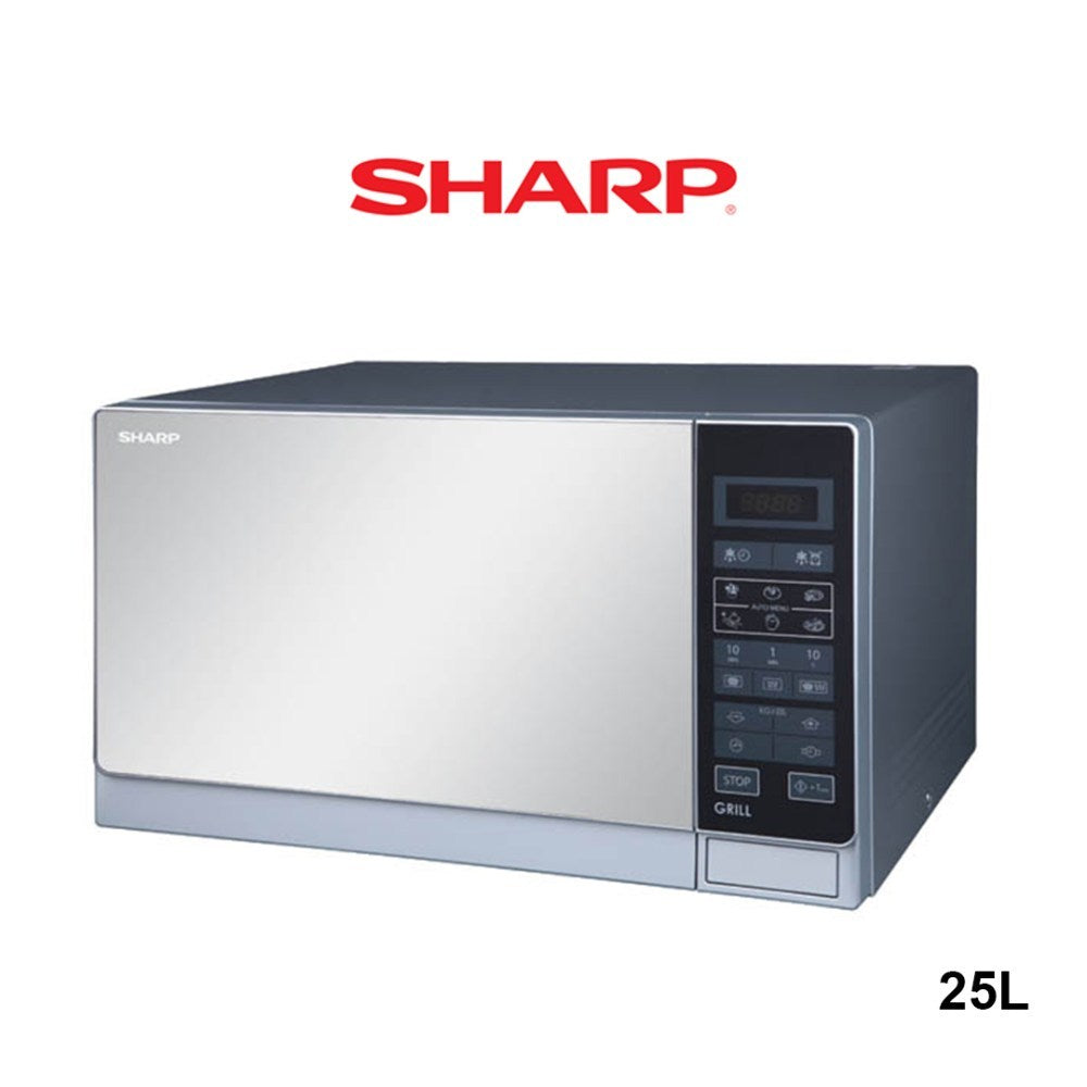 Sharp, Microwave Oven With Grill - 25L With 6 Auto Cook Menu - R-75Mt(S)