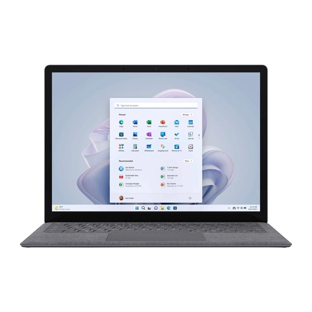 Microsoft, Surface Laptop 5 13.5-Inch Alcantara, Intel Core I5 10-Core 12Th Gen,8Gb,512Gb Ssd,Platinum