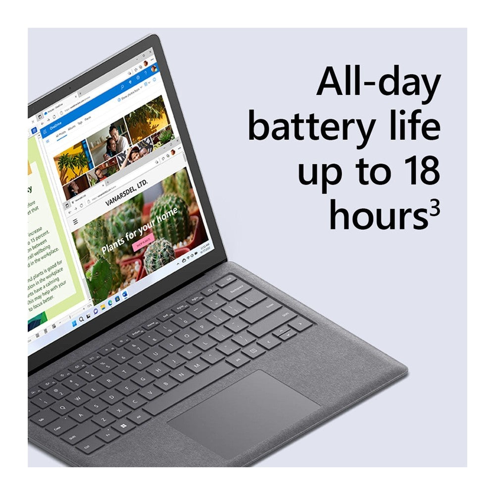 Microsoft, Surface Laptop 5 13.5-Inch Alcantara, Intel Core I5 10-Core 12Th Gen,8Gb,512Gb Ssd,Platinum