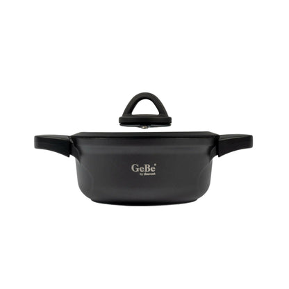 Gebe Pot Casserole 26Cm Non-Stick Die-Cast Coating, With Lid Black