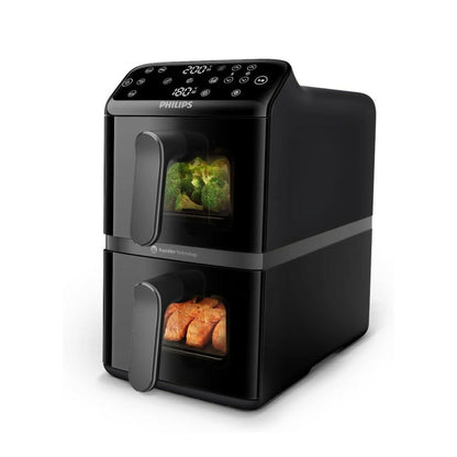 Philips Air Fryer Stacked Dual Basket, 2750W, 10L (2x5L), 13 Cooking Function, Black PO-6820