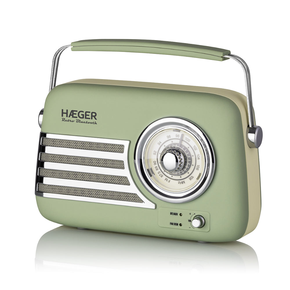 Haeger Retro Bluethooth Bluetooth Radio, RB-GRE.001A