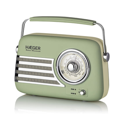 Haeger Retro Bluethooth Bluetooth Radio, RB-GRE.001A