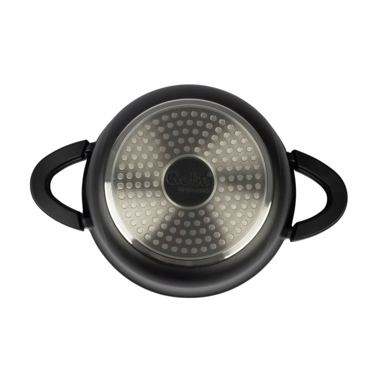 Gebe Pot Casserole 26Cm Non-Stick Die-Cast Coating, With Lid Black