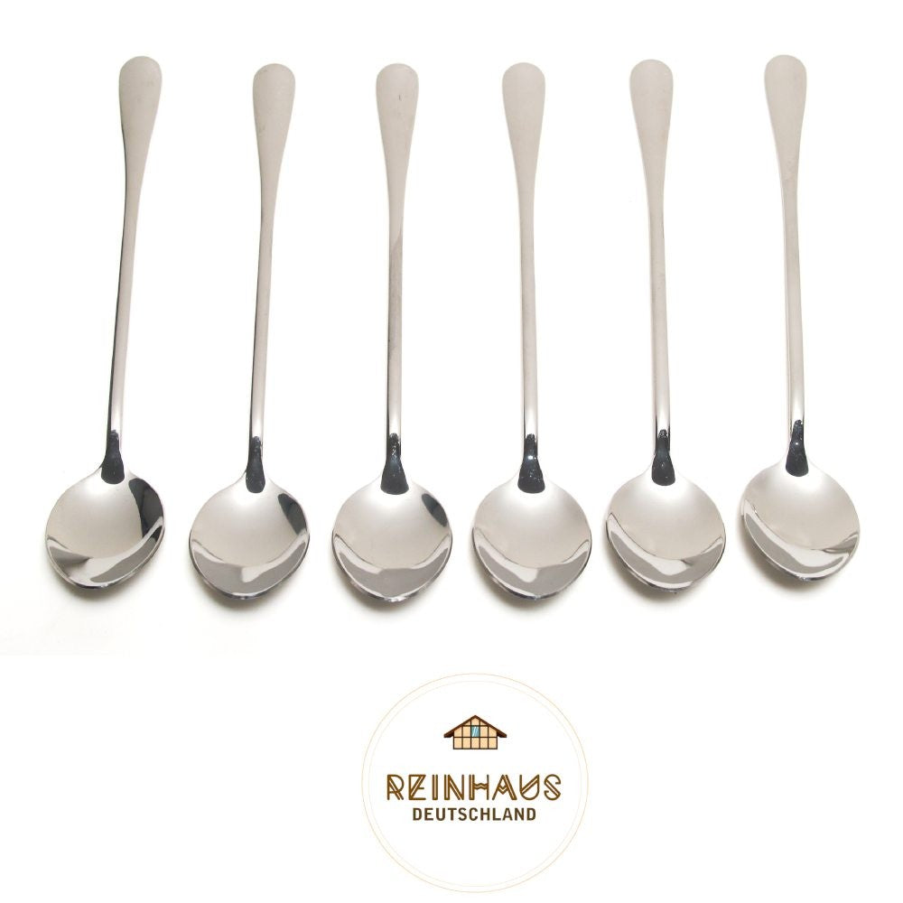 Reinhaus, Flatware / Cutlery / Stainless Steel Model 1010 Ice Spoon / Long Handle Spoon Set 6pcs