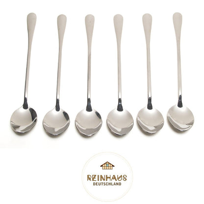 Reinhaus, Flatware / Cutlery / Stainless Steel Model 1010 Ice Spoon / Long Handle Spoon Set 6pcs