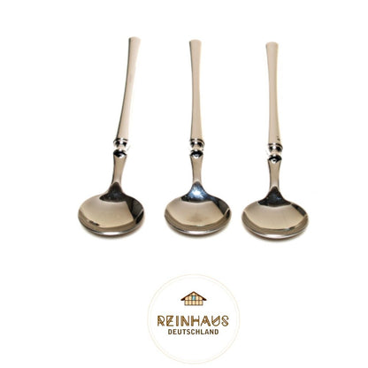 Reinhaus, Flatware / Cutlery / Stainless Steel Model Shine Soup Spoon Set 3pcs