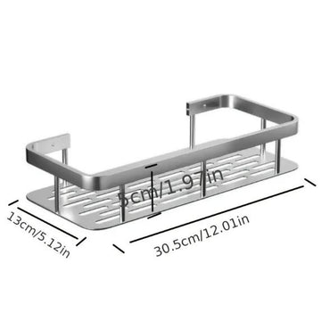 Reinhaus, Silver Bathroom Racks 30.5X13X5.5Cm Aluminium Alloy 2 Racks B/50