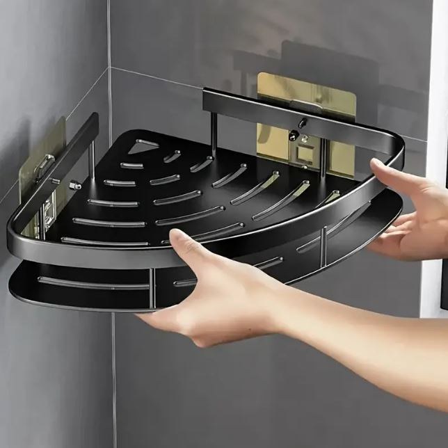 Reinhaus, Black Bathroom Racks Aluminium Alloy 2 Racks B/50