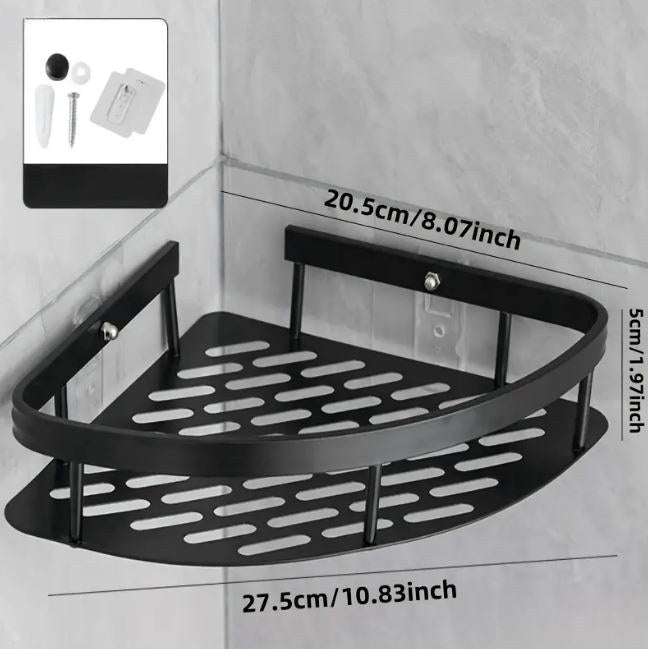 Reinhaus, Black Bathroom Racks Aluminium Alloy 2 Racks B/50