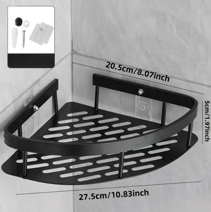 Reinhaus, Black Bathroom Racks Aluminium Alloy 2 Racks B/50