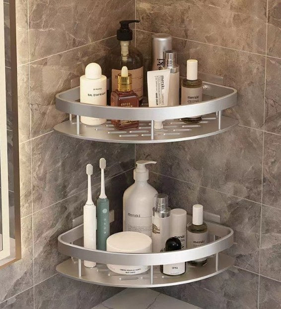 Reinhaus, Silver Bathroom Racks Aluminium Alloy 2 Racks B/50
