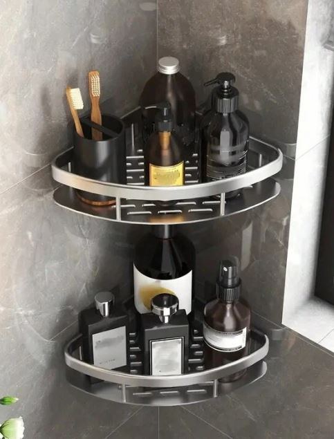 Reinhaus, Silver Bathroom Racks Aluminium Alloy 2 Racks B/50