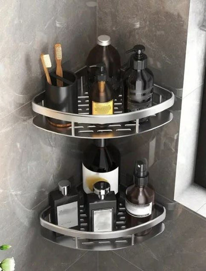 Reinhaus, Silver Bathroom Racks Aluminium Alloy 2 Racks B/50