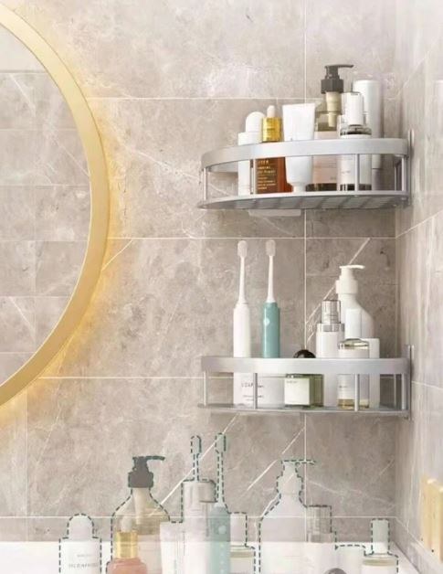 Reinhaus, Silver Bathroom Racks Aluminium Alloy 2 Racks B/50