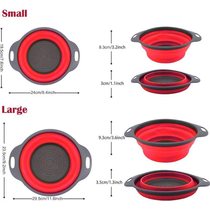 Reinhaus, Red Retractable Small Strainer 24*19.4*8 Cm B/150
