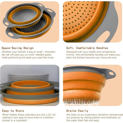 Reinhaus, Orange Retractable Big Strainer 29.5*23.5*9.5Cm