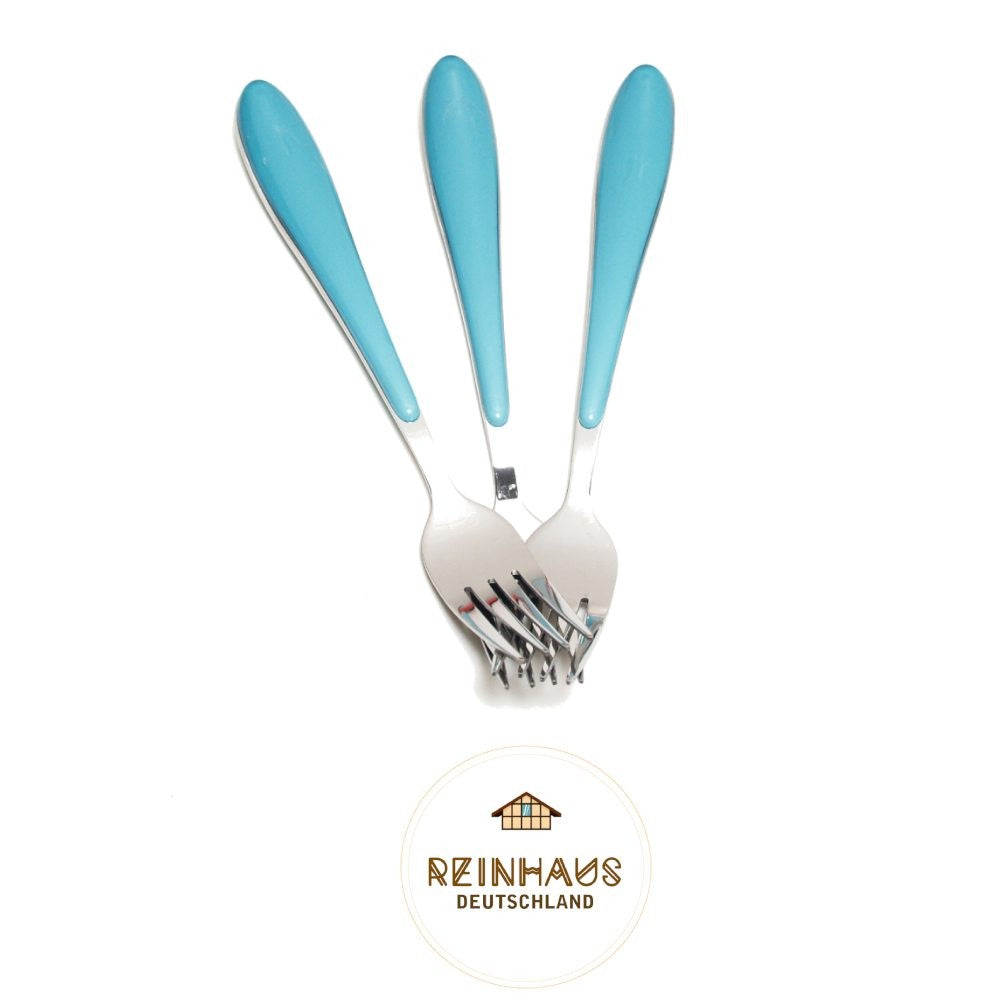 Reinhaus, Flatware / Cutlery / Stainless Steel Diamond Blue Dinner Fork Set 3pcs