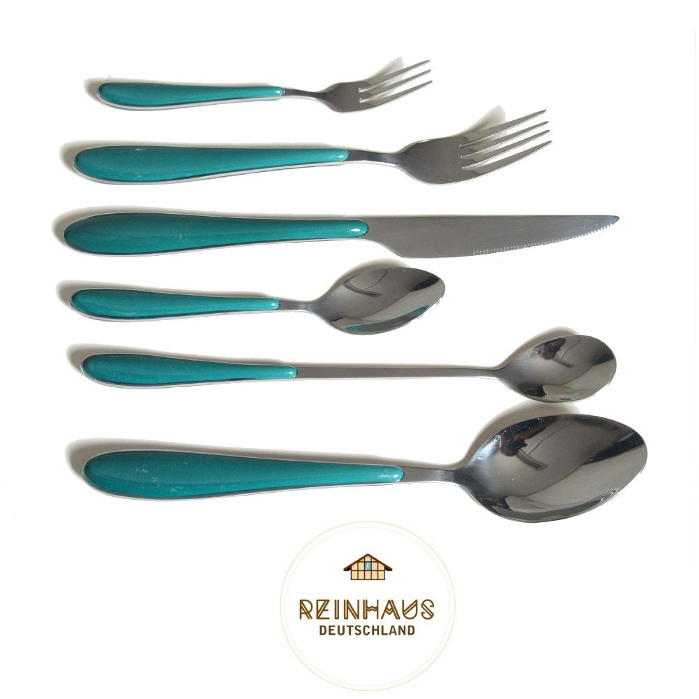 Reinhaus, Flatware / Cutlery / Stainless Steel Diamond Green Ice / Long Spoon Set 3pcs