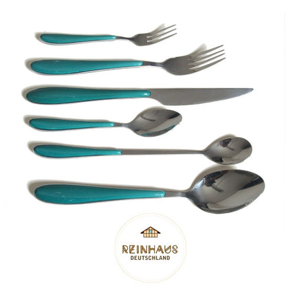 Reinhaus, Flatware / Cutlery / Stainless Steel Diamond Green Ice / Long Spoon Set 3pcs