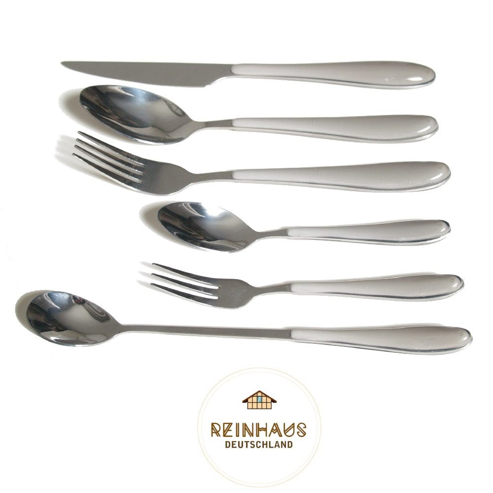 Reinhaus, Flatware / Cutlery / Stainless Steel Diamond White Dinner Knife Set 3pcs