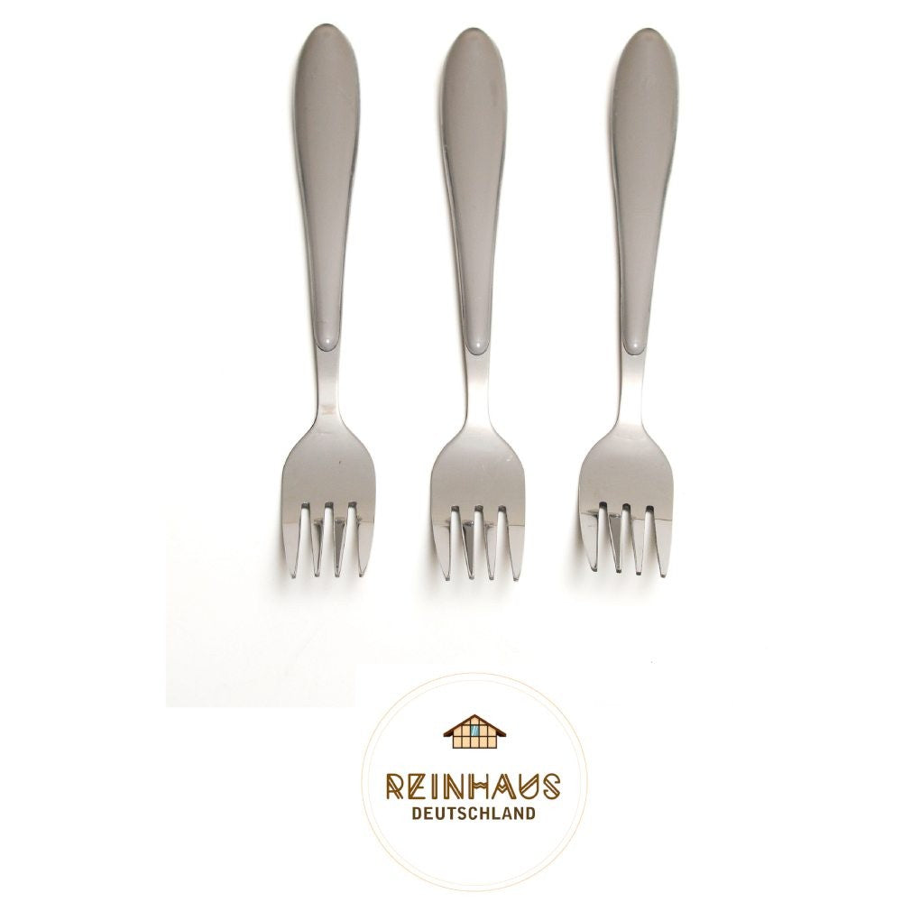 Reinhaus, Flatware / Cutlery / Stainless Steel Diamond White Dinner Fork Set 3pcs