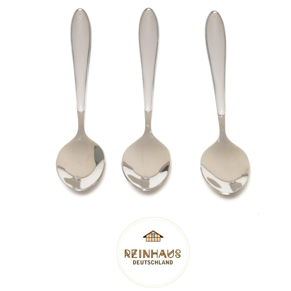 Reinhaus, Flatware / Cutlery / Stainless Steel Diamond White Ice / Long Spoon Set 3pcs